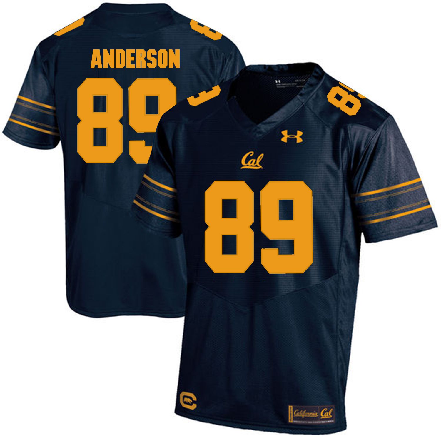 Men California Golden Bears #89 Stephen Anderson Dark blue Customized NCAA Jerseys1->customized ncaa jersey->Custom Jersey